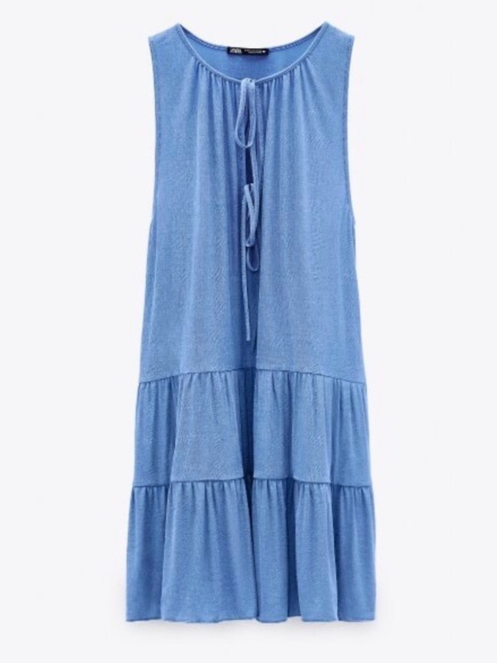 Zara blue lace up sundress, small